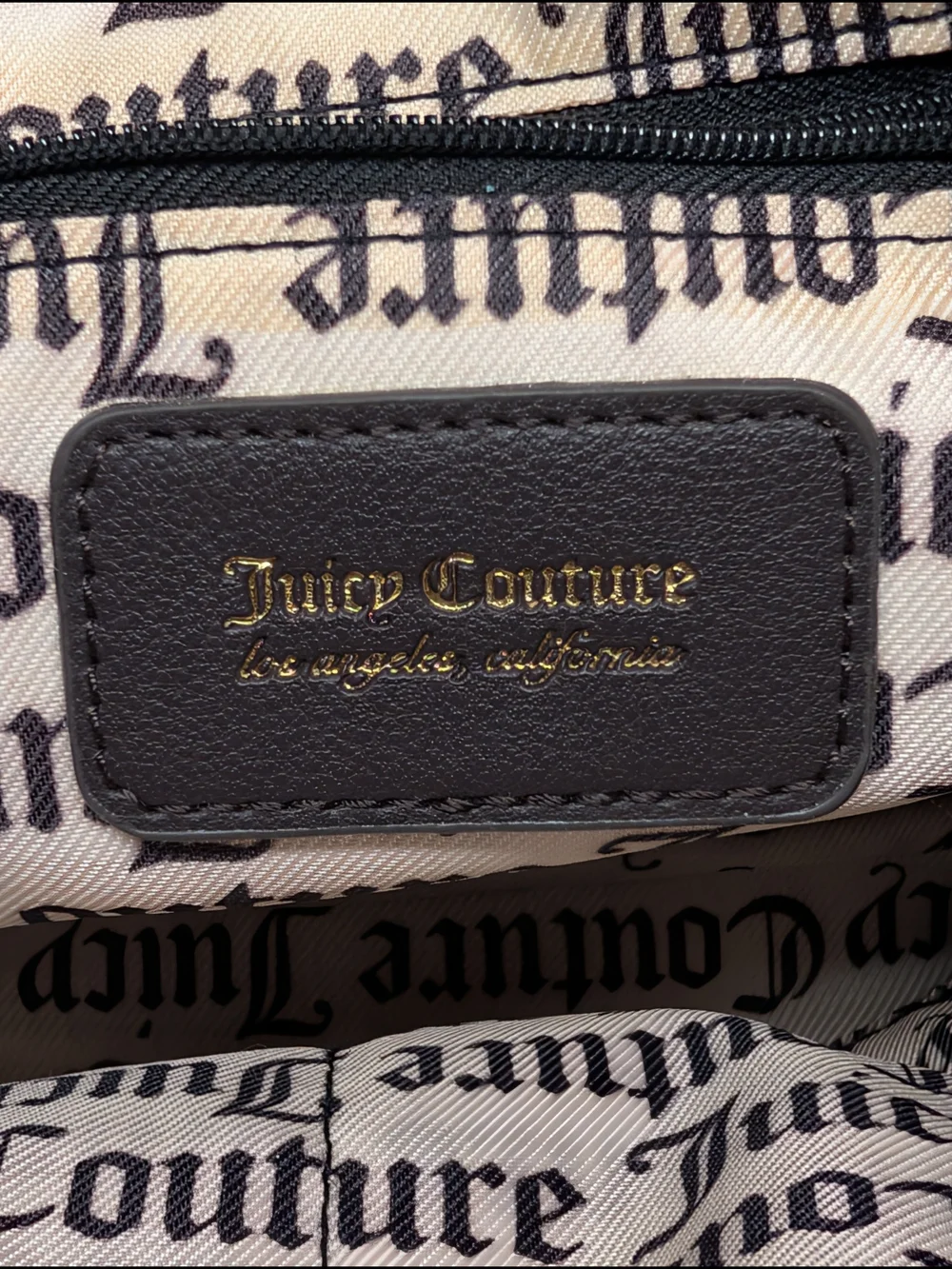 Juicy Couture Pink and Dark Brown Heart Charm Satchel Bag